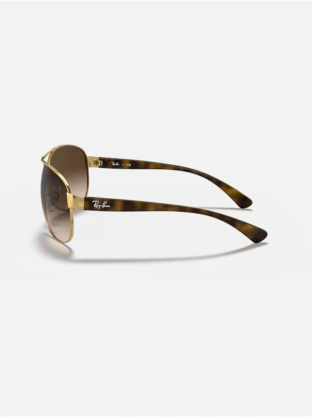 Ray-Ban Women Gold Frame Sunglasses with Brown Gradient Lenses